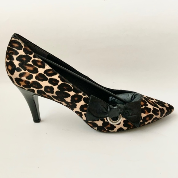 Marc Jacobs Daryl Women's Leather Pointy Toe Pump Leopard Stiletto Heel Shoes 41 - Picture 10 of 11